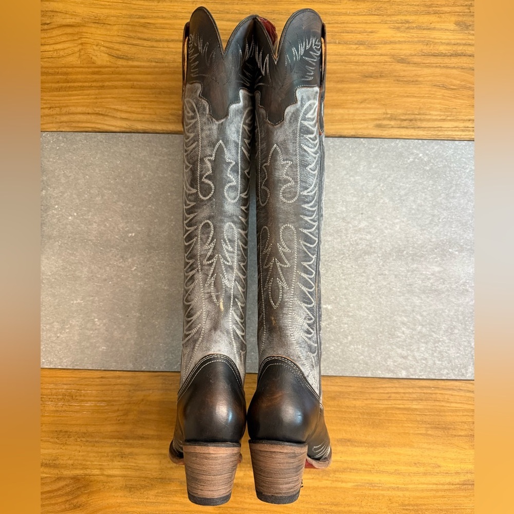 Freebird Misty Ice Tall Western Leather Boots Size 6 - Picture 5 of 16